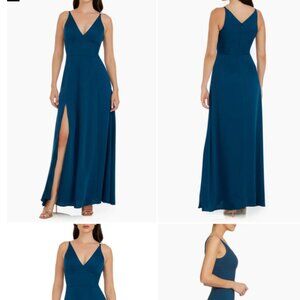 Iris Slit Crepe Gown Dress the Population
